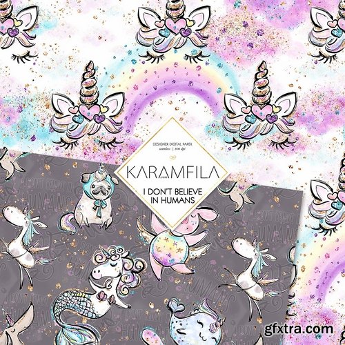 CM - Unicorn Pets Digital Paper 2273716