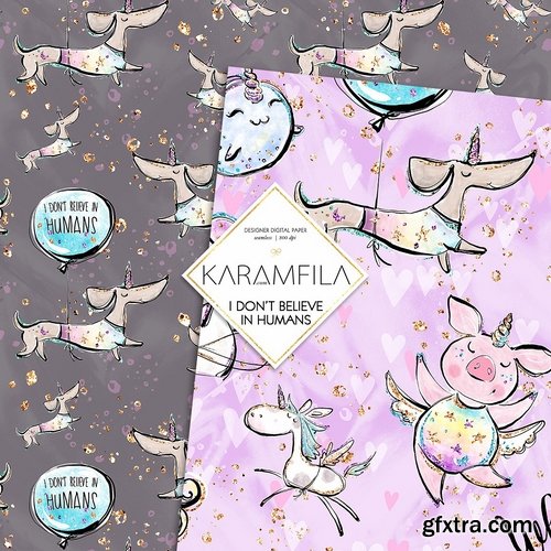 CM - Unicorn Pets Digital Paper 2273716