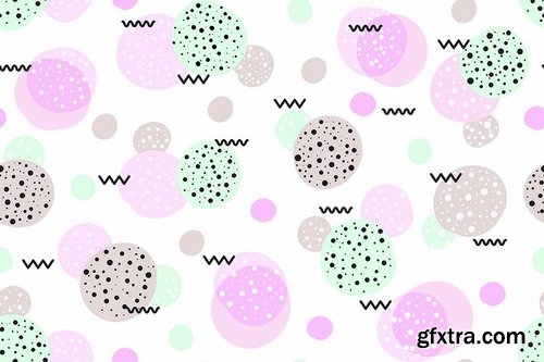 Seamless Patterns of Sweet Memphis Backgrounds