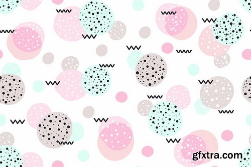 Seamless Patterns of Sweet Memphis Backgrounds