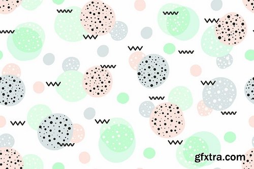 Seamless Patterns of Sweet Memphis Backgrounds