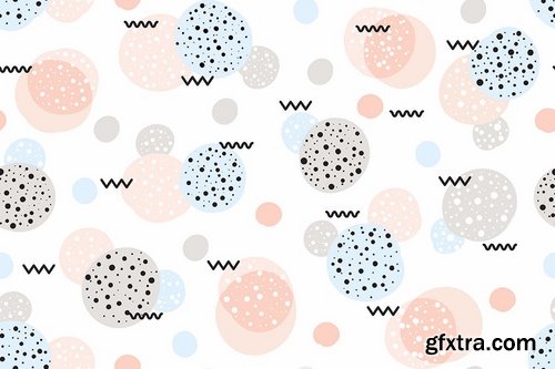 Seamless Patterns of Sweet Memphis Backgrounds