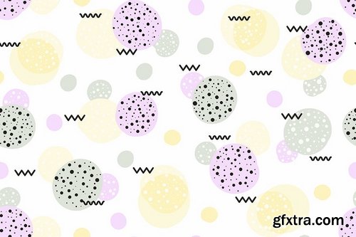 Seamless Patterns of Sweet Memphis Backgrounds