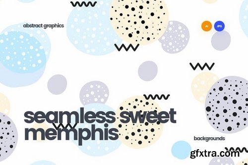 Seamless Patterns of Sweet Memphis Backgrounds