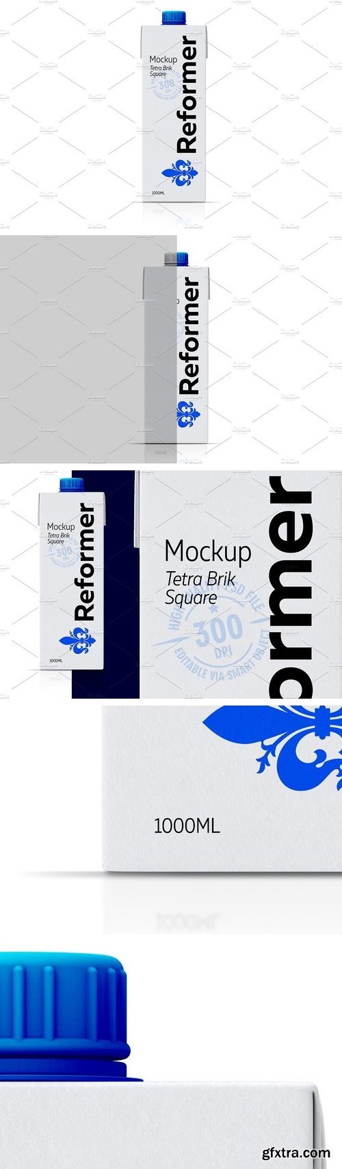 CM - Mockup Milk Package Tetra Brik 1L 2091905