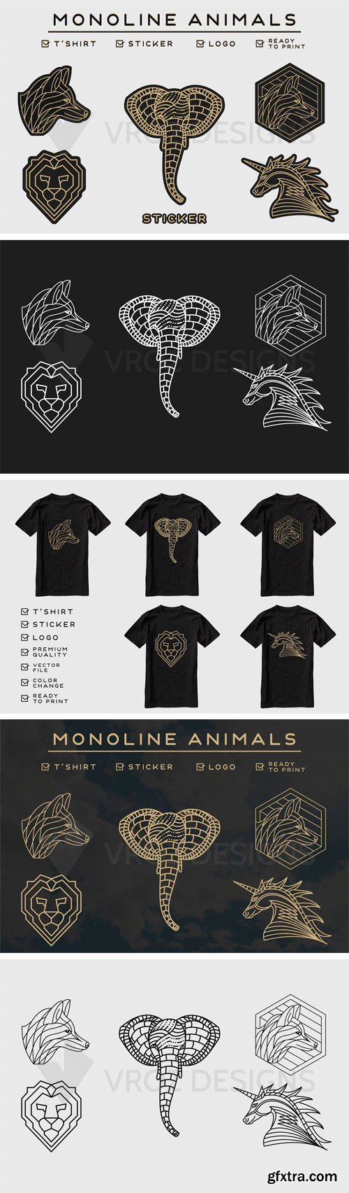 CM - MONOLINE ANIMALS BUNDLE V.2 2200745