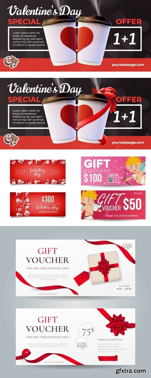 Vectors - Valentines Day Gift Vouchers 2