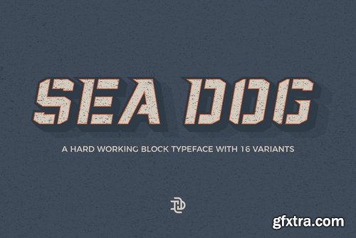 CM - Sea Dog Block Stencil Display Font 2279163