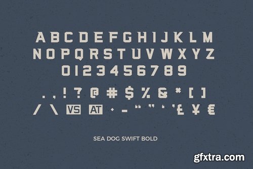 CM - Sea Dog Block Stencil Display Font 2279163