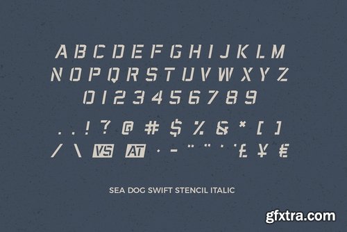 CM - Sea Dog Block Stencil Display Font 2279163