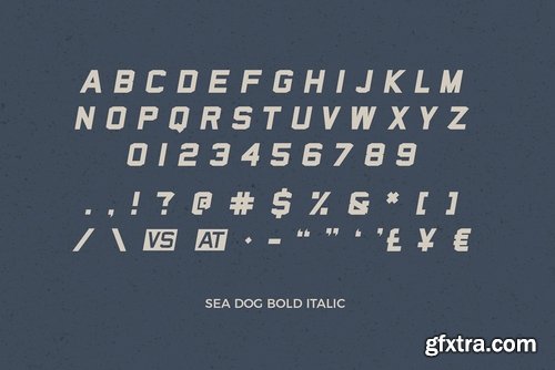 CM - Sea Dog Block Stencil Display Font 2279163