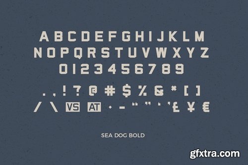 CM - Sea Dog Block Stencil Display Font 2279163