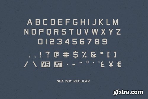 CM - Sea Dog Block Stencil Display Font 2279163