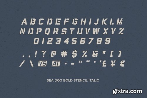 CM - Sea Dog Block Stencil Display Font 2279163