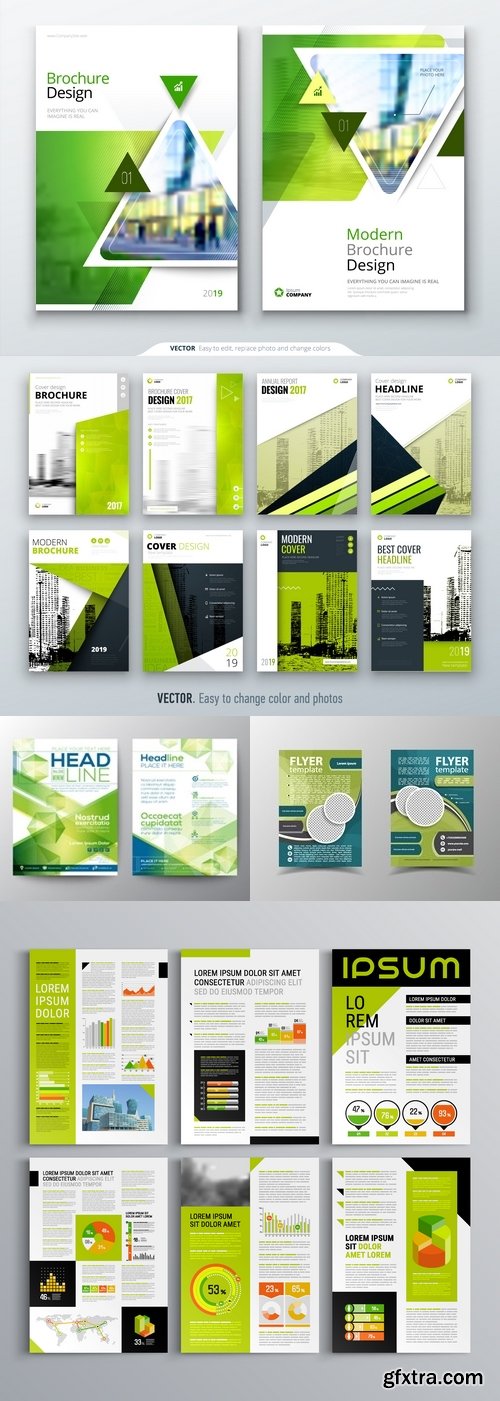 Vectors - Green Business Flyers 22