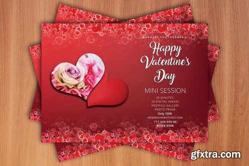 CreativeMarket Valentines Day Mini Session Card 2225219