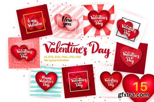 CreativeMarket Valentine\'s Day Greeting Cards 2235698