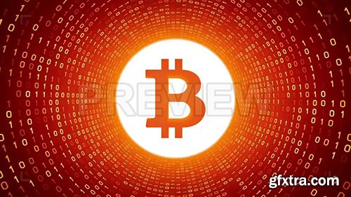 Bitcoin In Orange Binary Tunnel 63472