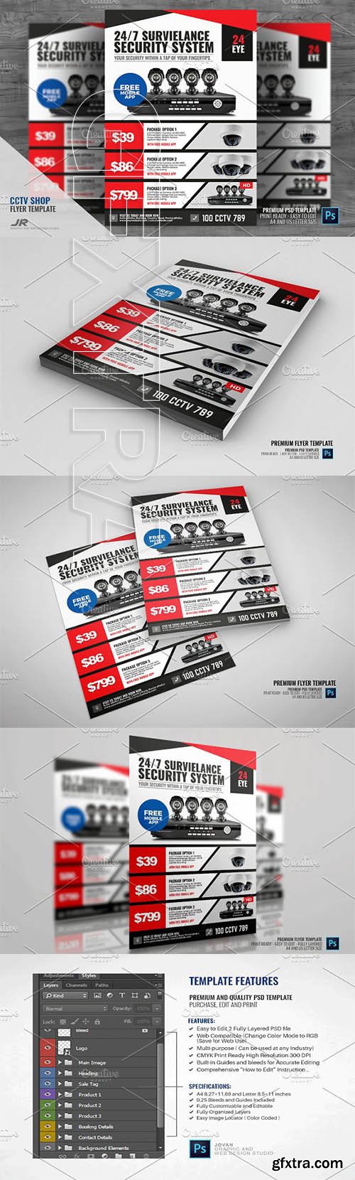 CreativeMarket - CCTV Promotional Product Flyer 2286193