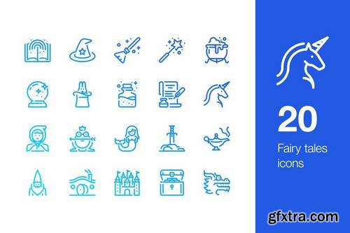 20 Fairy tales icons