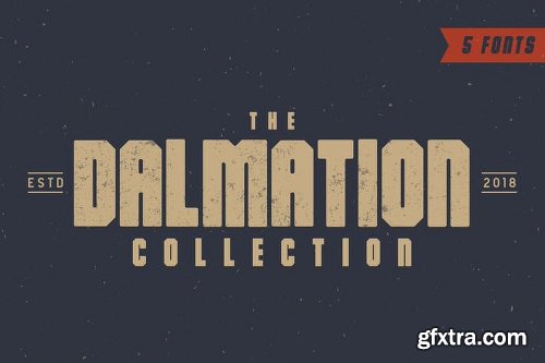 The Dalmation Font Family - 5 Fonts