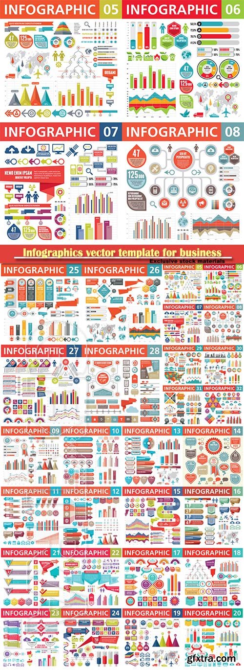 Infographics vector template for business presentations or information banner # 30