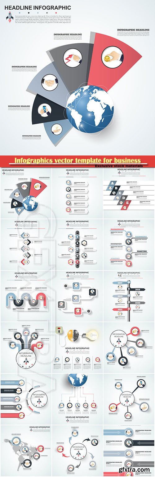 Infographics vector template for business presentations or information banner # 31