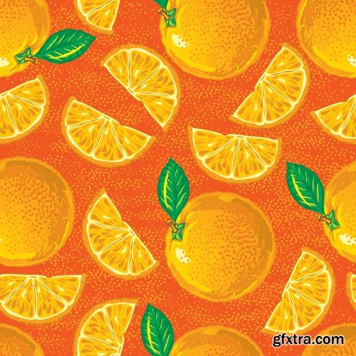 Background is a vegetable fruit berry wallpaper pattern 25 EPS