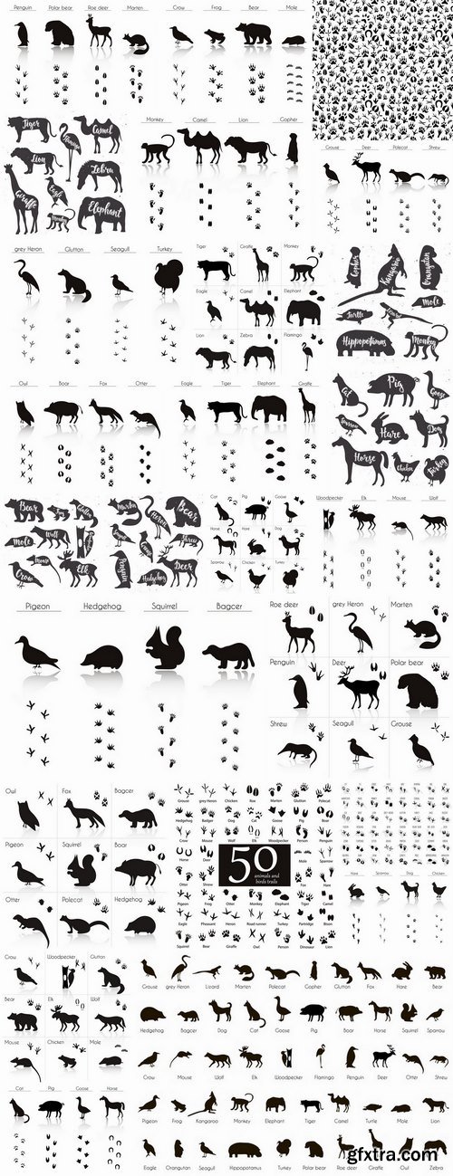 Icon animal footprint paw print vector image 25 EPS