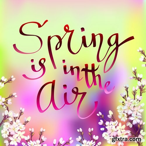 Gift cards Spring vector image 25 EPS