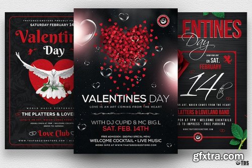 CreativeMarket Valentines Day Flyer Bundle V2 2182867