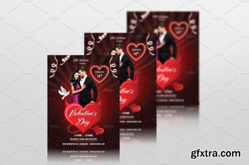 CreativeMarket Valentines Day Party Flyer -V724 2168288