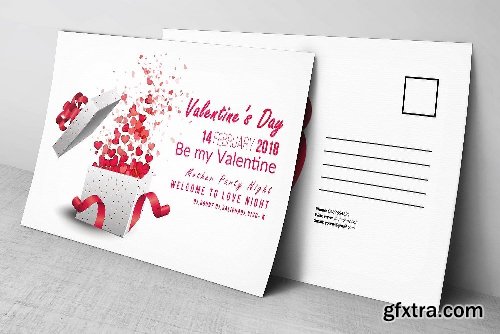 CreativeMarket Valentine\'s Day Postcards 2176876