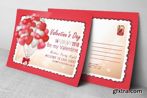 CreativeMarket Valentine\'s Day Postcards 2176876