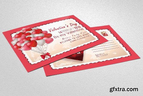 CreativeMarket Valentine\'s Day Postcards 2176876