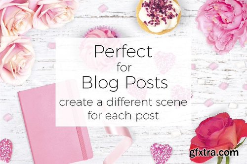 CreativeMarket Valentines Scene Creator - Top View 2174895