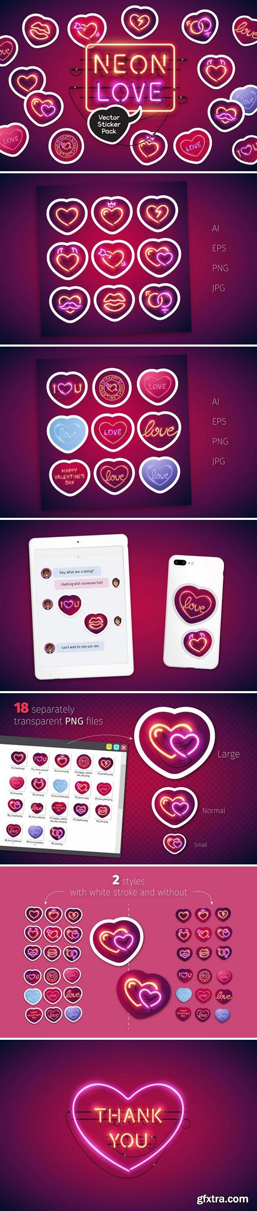 CM - Neon Valentine\'s Day Sticker Pack 2255440