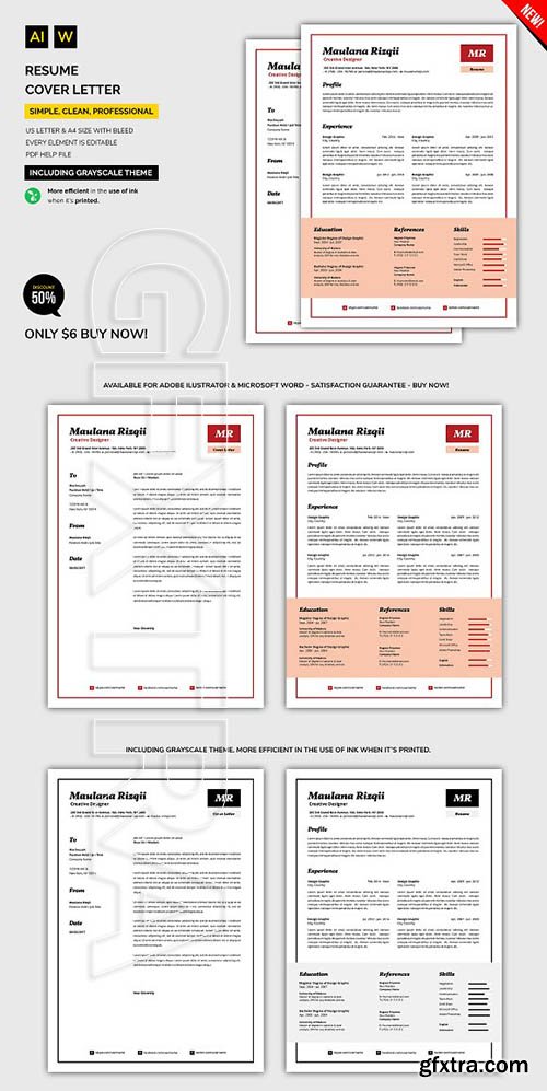 CreativeMarket - Resume Cover Letter 2286308