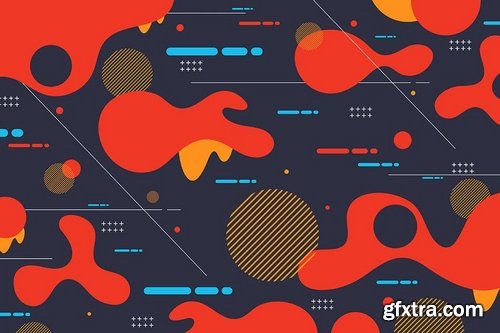 Spots in Memphis Style Design Backgrounds