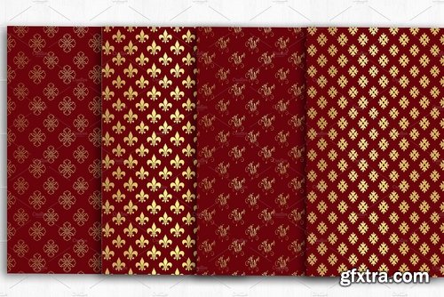 CM - Burgundy Gold Digital Paper 2275704