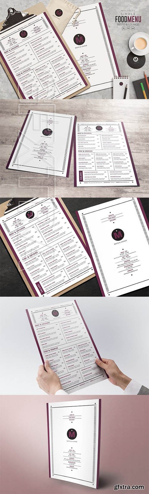 CreativeMarket - Simple Food Menu - Resto & Lounge 2289010