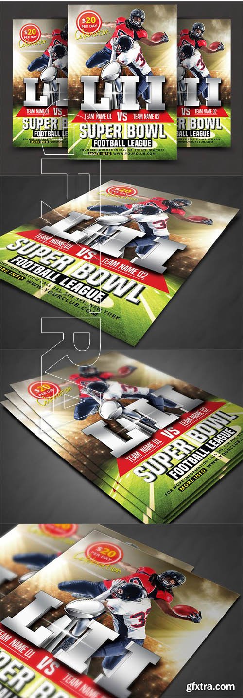 CreativeMarket - Super Bowl Flyer Template 2288747