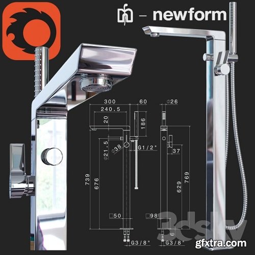 Outdoor bath mixer Newform Pura Libera