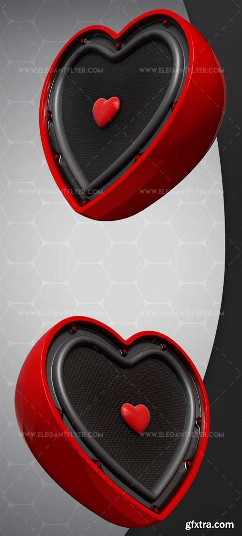 Musical Heart V1 2018 3d Render Templates