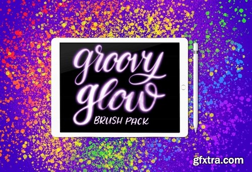 CM - Groovy Glow Procreate Brush Pack 2272920