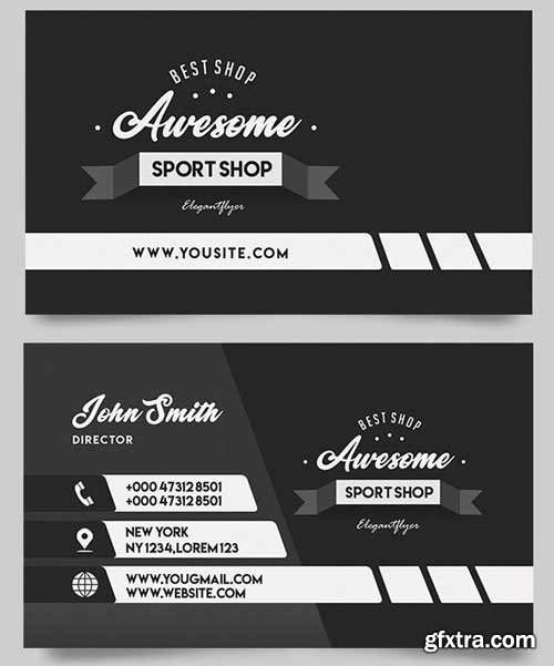 Sport Shop V1 2018 Premium Business Card Templates PSD