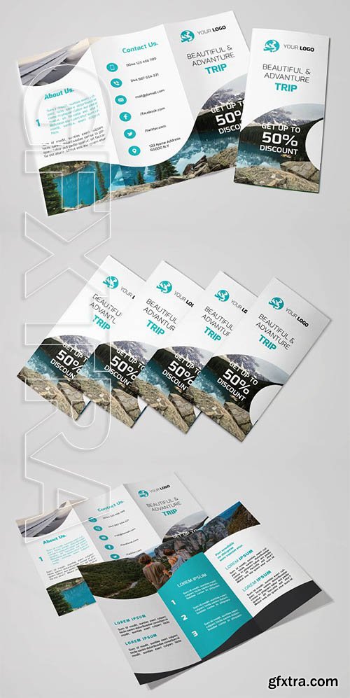 CreativeMarket - Travel Tri-Fold Brochure 2291489