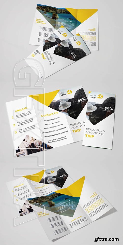 CreativeMarket - Travel Trifold Brochure 2291840