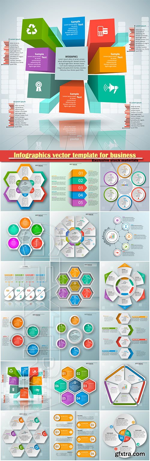 Infographics vector template for business presentations or information banner # 35