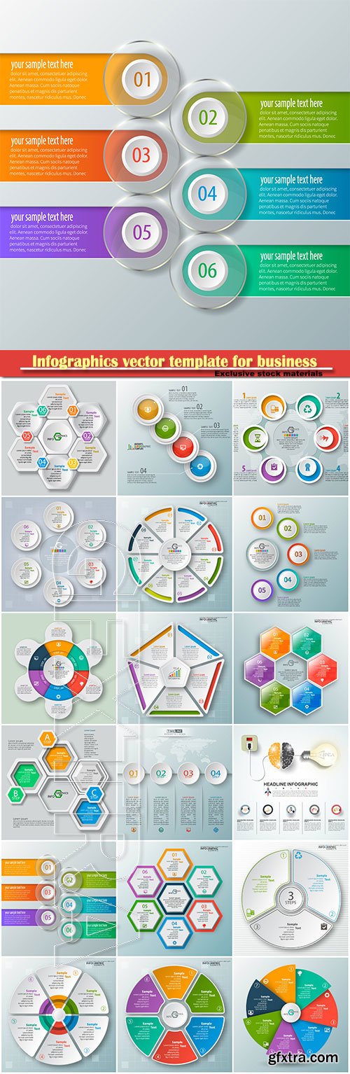 Infographics vector template for business presentations or information banner # 34